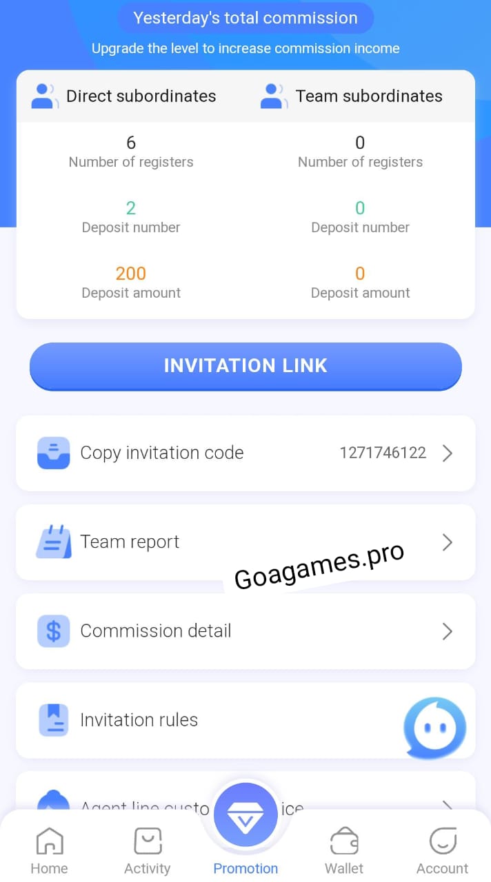 Earn money goagames app