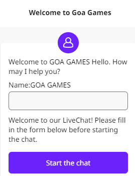 Goa Games Live chat